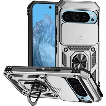 Pouzdro na mobilní telefon Slide odolný kryt na Google Pixel 10 Pro/Pixel 10/9 Pro/9 - stříbrný
