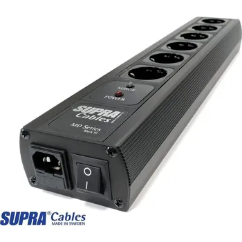 Přepěťová ochrana SUPRA MAINS BLOCK MD06-EU/SP SWITCH SPC BLACK - Silver Edition