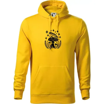 Pánská mikina Goblincore hvězdy a houba - Mikina pánská Cape s kapucí - 3XL ( Žlutá )