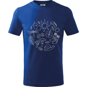 Chlapecké tričko Goblincore kruh - Tričko dětské bavlněné - 98 cm / 2 roky ( Královská modrá )