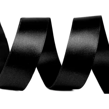 Atlasová stuha svazky po 5 m šíře 20 mm, barva 39 černá