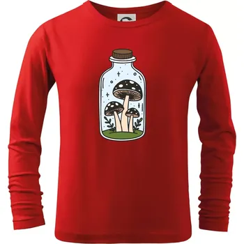 Goblincore láhev - Triko dětské Long Sleeve - 158 cm/12 let ( Červená )