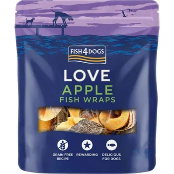 Pamlsek pro psa FISH4DOGS Pamlsky pro psy LOVE rybí závitky s jablkem 90 g
