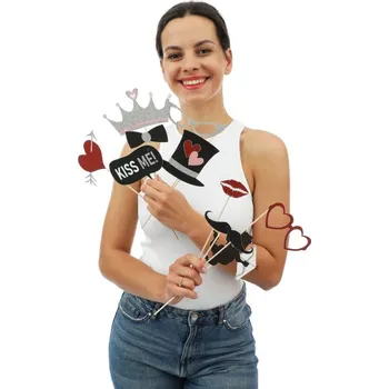 Party dekorace Rekvizity do fotokoutku Valentýn