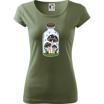 Goblincore láhev - Dámské triko Pure - XS ( Khaki )