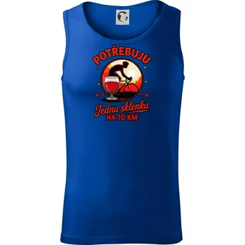 Potřebuju jednu sklenku na 10km - Tílko pánské Core - XL ( Královská modrá )