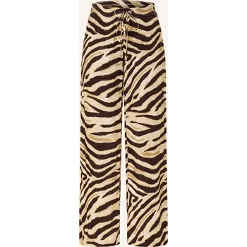 Dámské kalhoty Lauren Ralph Lauren Dámské Lněné Kalhoty, krémová / hnědá, 40