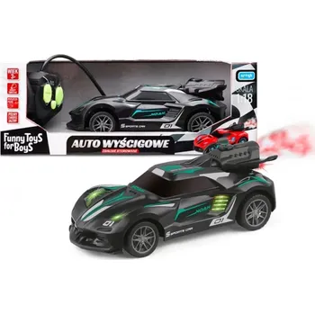 RC model auta Závodní RC auto Toys for Boys s kouřovým výfukem a LED podsvícením