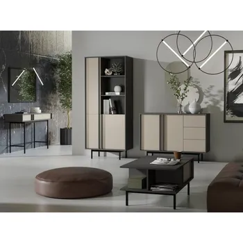 Obývací pokoj Nábytek do obývacího pokoje Wektus IV, Barva: antracit / světle béžová MIRJAN 5903211426018