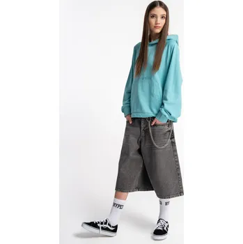 Dívčí kraťasy Reporter Young | Dívčí šedé džínové kraťasy JORTS - Barva ŠEDÁ, Velikost 146 251-0114G-25-001-1