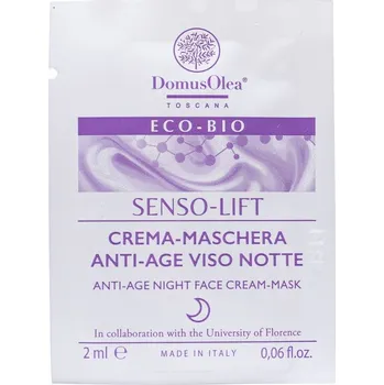 Pleťový krém Domus Olea Toscana Senso-Lift - Crema-Maschera Anti-Age Viso Notte | Noční krém a maska na obličej ANTI-AGE pro extra citlivou pleť 1 ml - vzorek