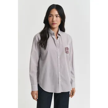 Dámská košile KOŠILE GANT REL CLASSIC POPLIN GRAPHIC SHIRT PLUM WINE