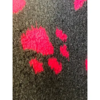 Pelíšek pro psa Vet bed šedá/růžové tlapky vet bed: 70x50cm