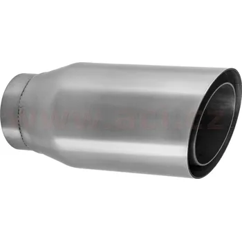 Autodíl koncovka výfuku nerezová kulatá, vnitřní průměr 54 mm, průměr koncovky 76 mm, délka 165 mm FENNO, VK P8718