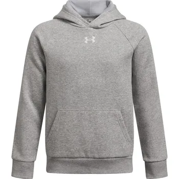 Chlapecká mikina Dětská mikina přes hlavu Under Armour RIVAL FLEECE HOODIE K šedá 1379792-013 - YXL | UK 10,5 | US 11,5