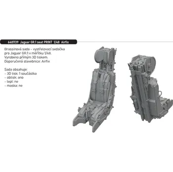 Plastikový model Eduard 1/48 Jaguar GR.1 seat PRINT (AIRFIX)