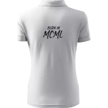 Born in - Římské číslo 1950 - Polokošile dámská Pique Polo - 2XL ( Bílá )