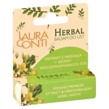 Péče o oční okolí LAURA CONTI: Bylinný balzám na rty s extraktem z PUPALKY 4,8 g K1164