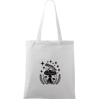 Goblincore hvězdy a houba - Taška bavlněná - 42 x 38 cm ( Bílá )