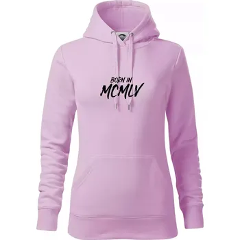 Dámská mikina Born in - Římské číslo 1955 - Mikina dámská Cape s kapucí - XS ( Orchid )