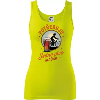 Potřebuju jedno pivo na 10 km - Dámské tílko - XL ( Limetková )