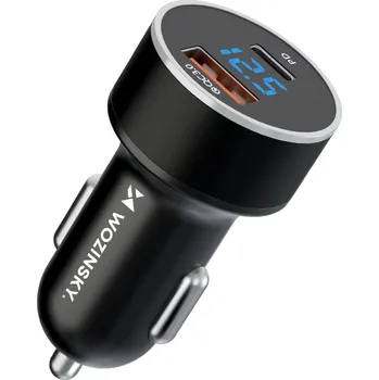 Wozinsky WDCCAC USB-C USB-A 36W autonabíječka - černá