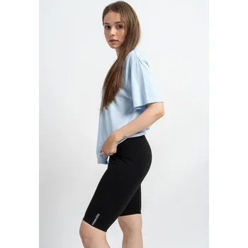 Dívčí kraťasy Reporter Young | Dívčí černé biker šortky s minimalistickou nášivkou - Barva ČERNÁ, Velikost 146 243-0113G-39-100-1