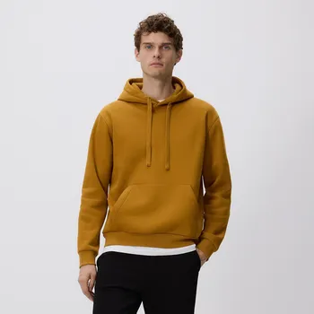 Pánská mikina Reserved - Regular mikina s kapucí - jantarová - 6926H-18X - 6926H-18X-S