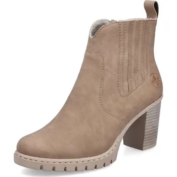 Dámské kozačky Dámská kotníková obuv RIEKER Y2571-20 béžová W5 40