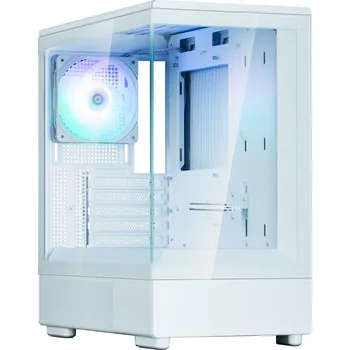 PC skříň Zalman skříň P10 White / miniT / 1x120mm fan ARGB / USB 3.0 / USB-C / temperované sklo / bílá