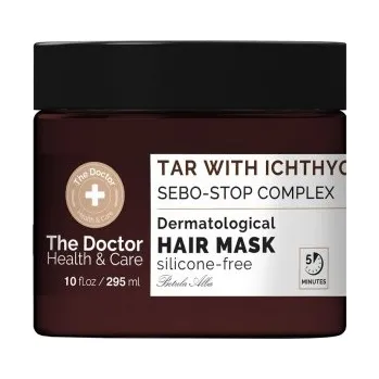 Vlasová regenerace THE DOCTOR-HEALTH&CARE: Dermatologická maska na vlasy-Dehet a Ichtyol 295ml K1131
