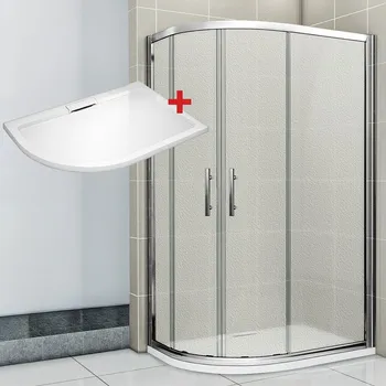 WellMall NATALI HARD 120x90 Grape Pravý Sprchový kout asymetrický