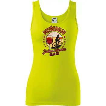 Potřebuju jednu sklenku na 10km - Dámské tílko - XS ( Limetková )