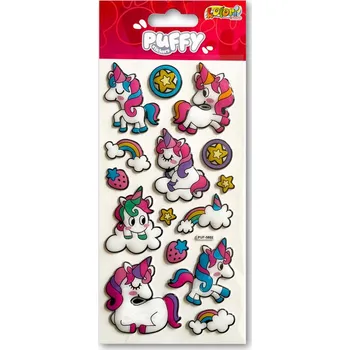 Set školních potřeb Naklejki Puffy Unicorns PUF-5802 Kolori, Penmate
