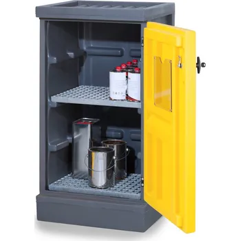 Skladový kontejner Ekologická skříň PolyStore typ PS 611-2, z plastu, šířka 60 cm, 2 pozinkované rošty