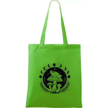 Nákupní taška Goblincore fáze měsíce - Taška bavlněná - 42 x 38 cm ( Apple Green )