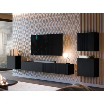 Obývací stěna Obývací stěna Bamali IV, Barva: černá MIRJAN 5903211426070