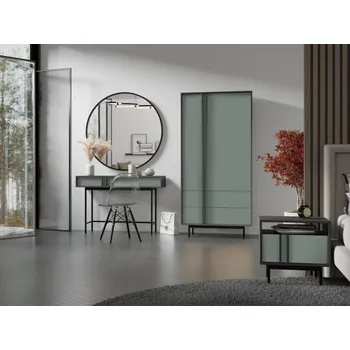 Ložnicová sestava Nábytek do ložnice Wektus II, Barva: antracit / aloe MIRJAN 5903211425943