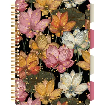 Blok Blok Strigo B5/100l 80g Japonské Květy spirála s rozřaďovačem