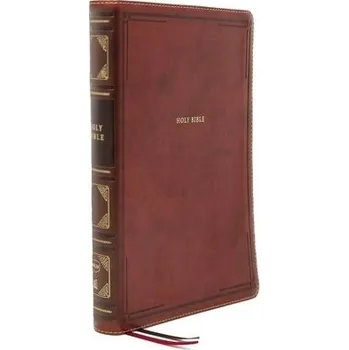 Cizojazyčná kniha NKJV Holy Bible, Super Giant Print Reference Bible, Brown Leathersoft, 43,000 Cross references, Red Letter, Comfort Print: New King James Version - Nelson, Thomas