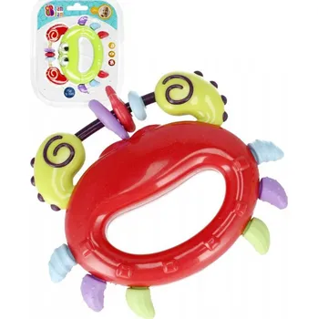 Dětské zboží Bam Bam Baby chrastítko a kousátko krab pro miminko na kartě 2 barvy