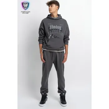 Reporter Young | Chlapecké šedé oversize tepláky s potiskem „PWNED“ - Barva ŠEDÁ, Velikost 146 243-0117B-58-190-1