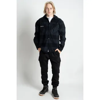 Reporter Young | Chlapecké černé jogger kalhoty s módními klopami na nohavicích - Barva ČERNÁ, Velikost 164 243-0110B-09-100