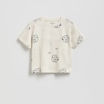 Chlapecké tričko Reserved - Tričko s potiskem - krémová - 119FO-01X - 119FO-01X-80