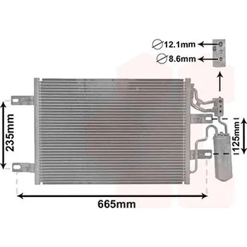 Výparník klimatizace Kondenzátor, klimatizace VAN WEZEL 37015394