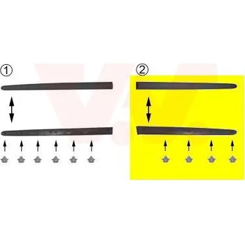 Lišta karosérie Ozdobná / ochranná lišta, dveře VAN WEZEL 4028425