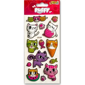Set školních potřeb Naklejki Puffy Kittens PUF-5805 Kolori, Penmate