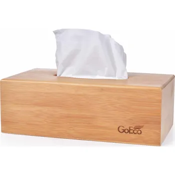 Úložný box GoEco® | bambusová kazeta na papírové kapesníky s vysouvacím dnem Dedra