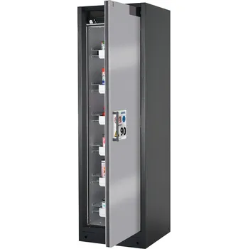 Protipožární skříň na neb. látky Select, W-66R, pravé dveře, korpus antracit., barva dveří stříbrná