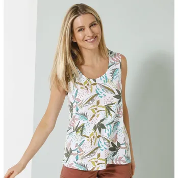 Top s potiskem bílá/khaki 52